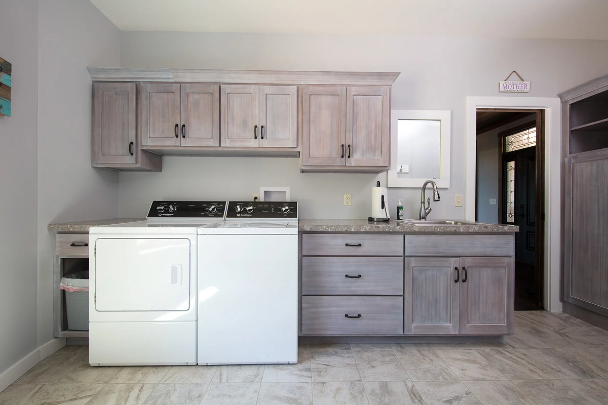 Utility Room Cabinets Built from Solid Wood | Amish House