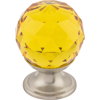 Crystal & Additions Amber Crystal Knob