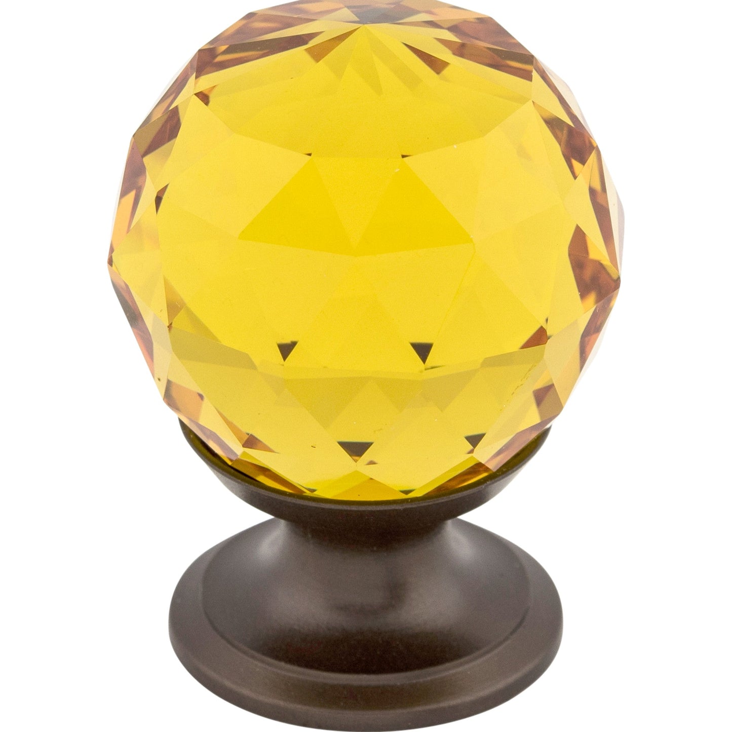 Crystal & Additions Amber Crystal Knob