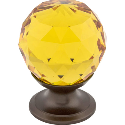 Crystal & Additions Amber Crystal Knob