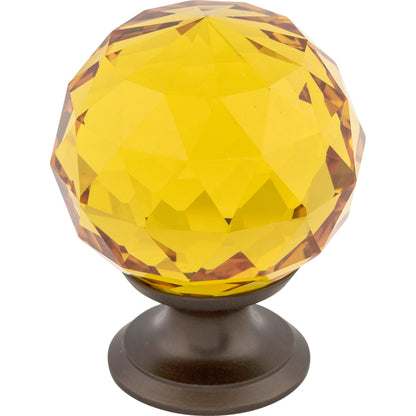 Crystal & Additions Amber Crystal Knob